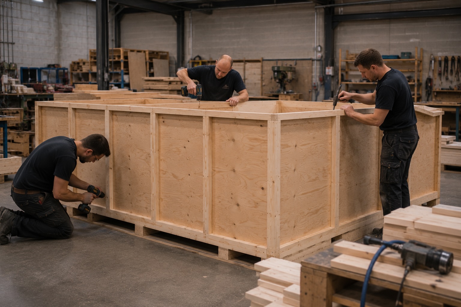 Industri&euml;le houten verpakking van Exportpack